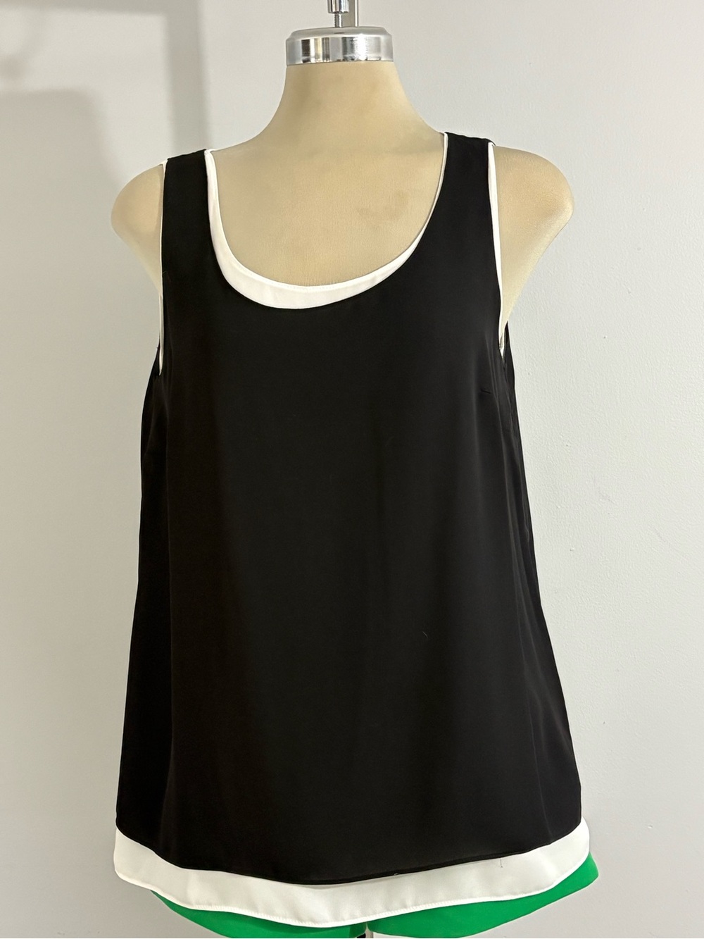 Joseph Ribkoff Black Tank Top with White Trim